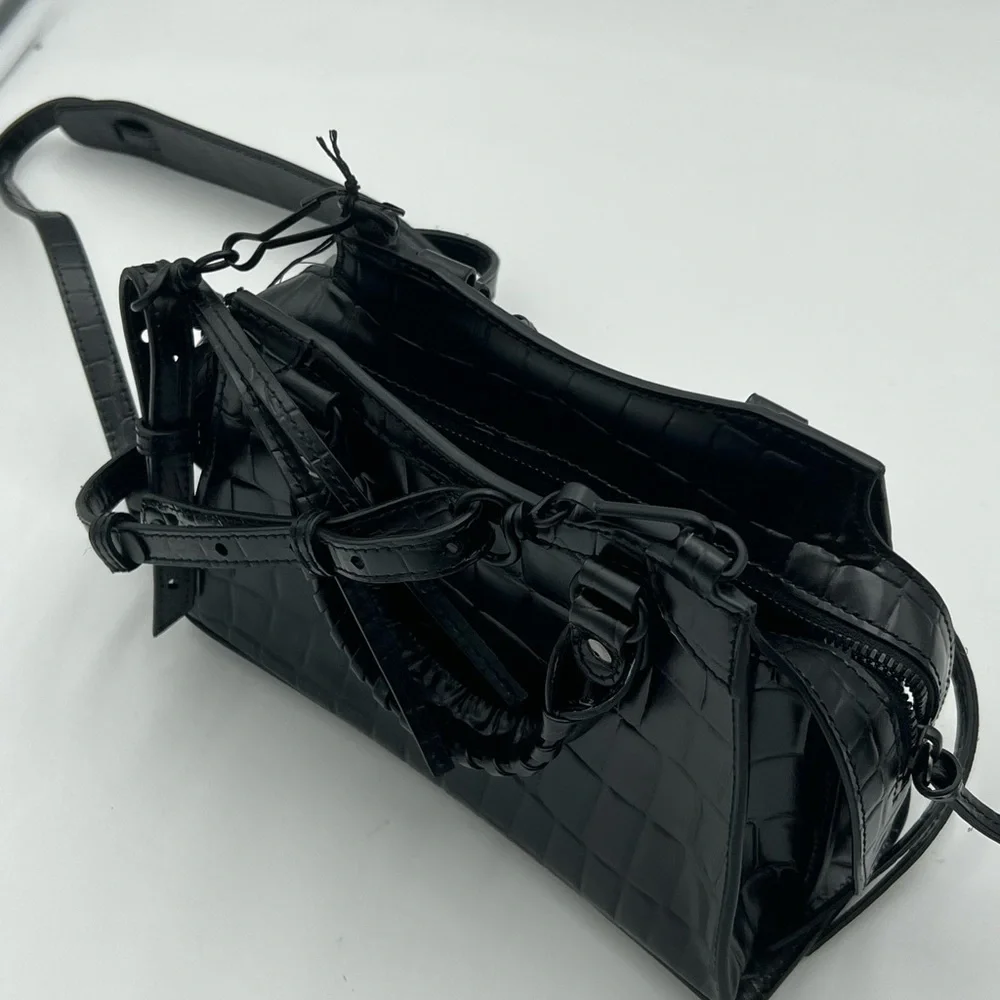 Balenciaga Neo City Bag Black Croc Authentic Luxury - Picture 7 of 10